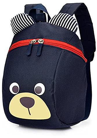 MOTOLIMO Kinderrucksack Anti verloren Kinder Rucksack Mini Bär Schule Tasche für Baby Jungen Mädchen Kleinkinder 1-3 Jahre (Navy blau)