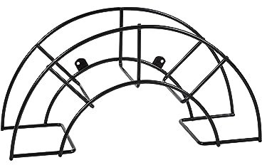 Sauvic Soporte para Manguera plastificado Negro Grande, 46,5x16,5x24 cm.