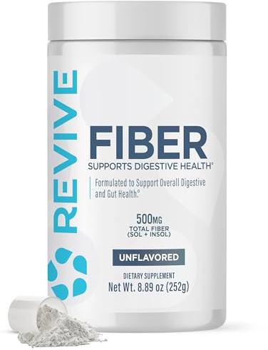 Revive MD Fiber - Digestive Health, Fiber, Psyllium Husk, Oat Flour - 30 Servings (Unflavored)