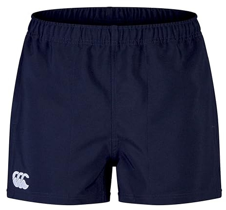 Canterbury Men's Players Drill Shorts | Rugby Shorts | CCC Logo Gym Shorts, Navy, XL