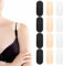 BOHUIZ 6 Paar BH-Träger-Pads aus Silikon, BH-Träger-Kissen, BH-Trägerhalter zum Verrutschen, Schwarz, Hautfarben, transparent, Einheitsgröße