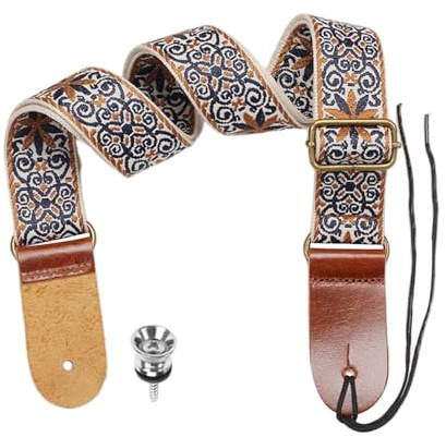 Correa De Ukelele De 1 Pieza, Accesorios De Ukelele, Correa De Hombro Estampado Vintage, Correa Ajustable.