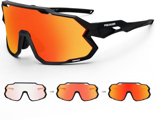 FREE SOLIDER Occhiali da ciclismo auto-tonici occhiali da sole uomo donna mountain bike occhiali sportivi con protezione UV400 per ciclismo veloce corsa Mtb bicicletta