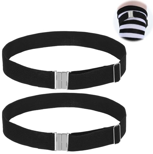 2PCS Thigh Garter Belt, Plus Size Thigh Garter Belt, Adjustable High Elastic Sock Garters, Black Leg Garters Belts for Women