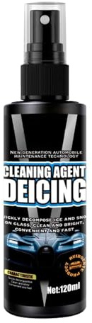 Mikiuly Spray Antighiaccio, Deghiacciante Spray, Spray Sbrinante per Auto, Deghiacciante Liquido ad Effetto Immediato, Adatto per Ogni Genere di Vetro e Cristallo dell'Auto, 120ml, con 1 Raschietto