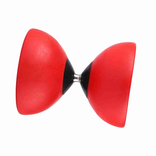 aqxreight Trippellager Diabolo Kinesiskt Set med Pinnar för Snurr och Tricks Inomhus Utomhuslek Diabolo Leksak för Nybörjare och Vuxna (Röd)