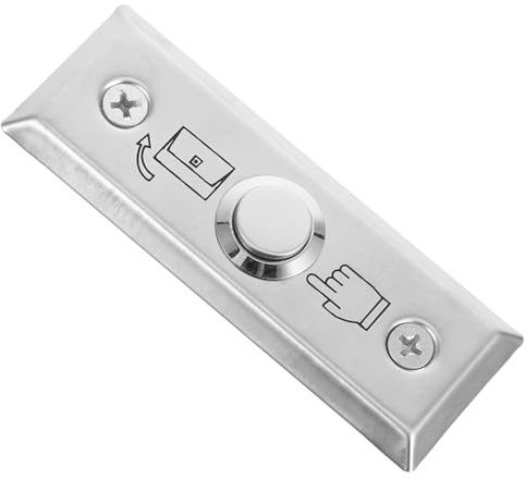 Vaguelly Interruptor de Control de Acceso y Pulsador para Apertura de Puerta Cubierta de Placa para Timbre, Diseño Compacto para Uso en Seguridad de Puertas Exteriores
