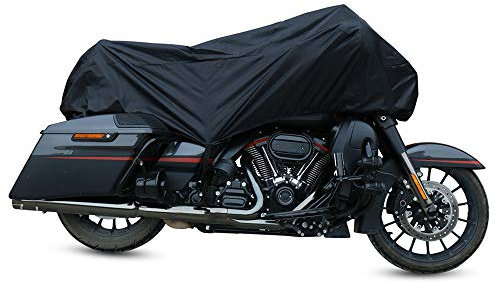 sourcing map XL Negro Funda Media Mitad para Moto Cubierta Impermeable Protector de Lluvia Polvo UV