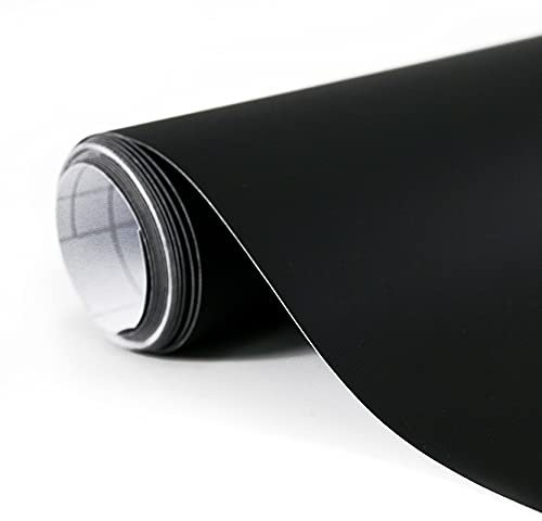 BangShou Selbstklebend Autofolie 300 x 30cm Matt Schwarz Autofolie, Vinyl Wrap DIY Auto Schutzfolie Dekorative (Matt Schwarz)
