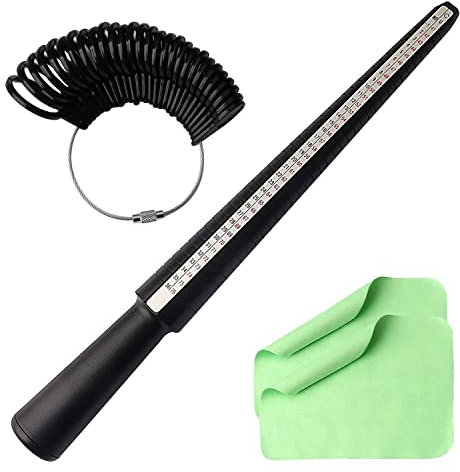 Ringgrössenmesser mit Ringmaß Ringmesser, Professioneller Größenstandard EU zur Messung des Ringdurchmessers