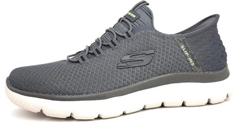 Skechers Summits High Range Herren Sneakers, Charcoal Mesh Trim, 47.5 EU
