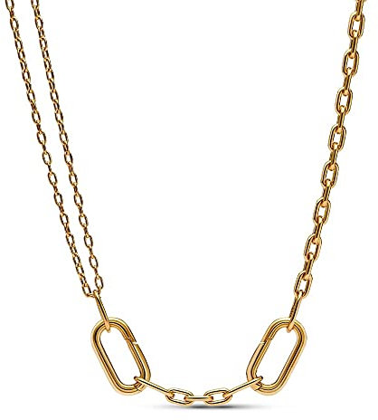 Pandora ME Double Link 14K Gold-Plated Chain Necklace For Medallion Charms, 45cm, No Box
