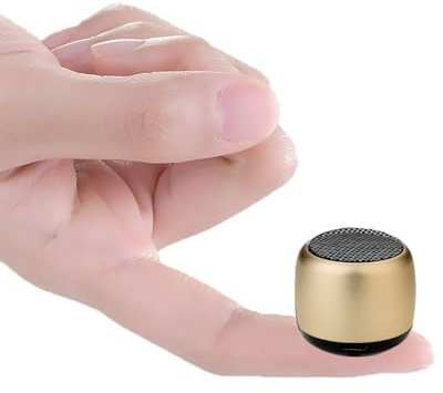 Eageroo Bluetooth Mini Lautsprecher tragbar Speaker,Stereo Klang mit tiefem Bass Technologie, Gold (super Mini Lautsprecher-Gold)
