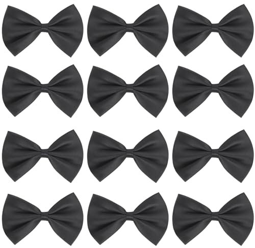XhjzgcTech Herren Fliege,20 Stk schwarz Fliege Schleife,gebundene Fliege für Herren,Einstellbare Fliege Krawatte für Erwachsene Kinder Damen Hochzeits, Bow Ties for Men, 10 x 7 cm, längenverstellbar