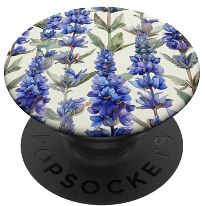 Anise Hyssop Flower Watercolor Pattern Graphic PopSockets Swappable PopGrip