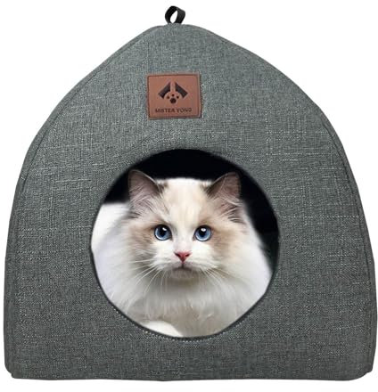 Katzenhöhle, Kleines Katzenzelt Betthaus, Katzenbett Höhle, 2-in-1 Kleinhundehaus Für Den Innenbereich, Katzenzelt Aus Filz Mit Beweglichem Kissen, Katzenzelt Betthaus Mit Abnehmbarem