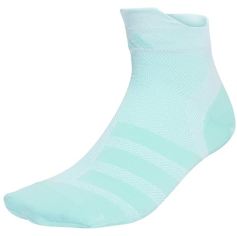 adidas Unisex adulto RUNxADIZERO Sock 1PP, White/Flash Aqua/Flash Aqua, 4.5-6