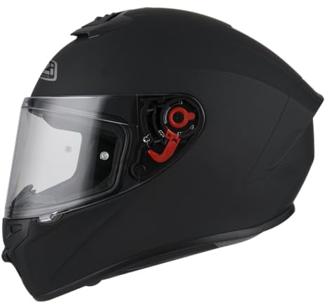NZI Trendy 2 ECE 22.06 - Casco Moto Integral Negro Mate - Unisex Hombre y Mujer (L)