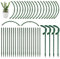 Anneau de Support de Plantes, 48 Pièces Piquets de Support pour Plantes, 25 x 14 cm Réutilisable Tuteur Plante Interieur, Plante Grimpante Anneau De Support De Plante, pour Plantes, Fleurs