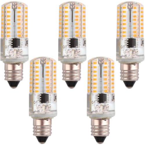 E11 LED Lampadina 3W, 5pcs LED lampadine, 300LM, 3W equivalente a 30W alogeno, AC220V, 360 ° Angolo di Fascio, dimmabile per l'illuminazione Domestica(Warm White 3000k)