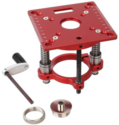 Mesa de fresadora universal para insertar y elevar, aleación de aluminio, mini base de enrutador para máquinas cuadradas de 65 mm,