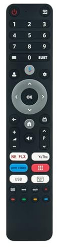 Télécommande Vocale Remplacée Convient pour Chiq FHD Smart TV U50QM8G U98QF8TG CH230419B1 U43H7C U55QM8E U55QM8G U75F8TG U75QF8TG U85F8TG U85QF8TG U98F8TG U4377QM8E U43QM8G U50QM8E