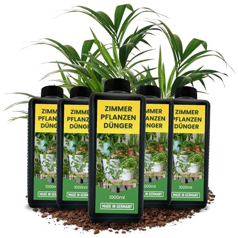 TronicXL 5L Zimmerpflanzendünger MADE IN GERMANY Universal Grünpflanzen Dünger flüssig 5000ml Flüssigdünger 5x 1 Liter Zimmerpflanzen dünger Grünpflanzendünger Wachstum Blatt- & Wurzeldünger