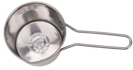 Freidora Profunda, Mini Bandeja de Freidora de Acero Inoxidable que Ahorrando 304 Freidores de Acero Inoxidable Mini Freírse Freír Bote con Largo y Cesta de Drenador Filtro (#1)