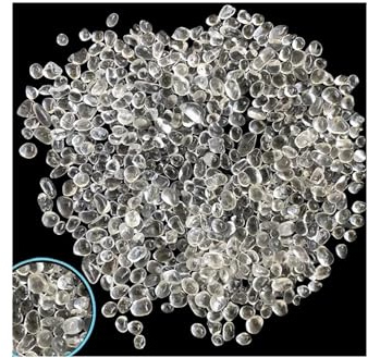 Générique Gravier Aquarium Galets de Verre Transparents for Aquarium, 100/200/500g, Galets colorés, Accessoires d'aquarium, décoration de la Maison pour Jardins(Transparent2,100g)