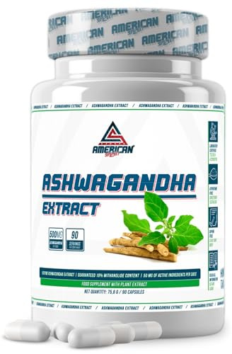 As American Suplement | Ashwagandha Premium 500 mg | Reduce Estrés y Ansiedad | Mejora Sueño y Ánimo | Aumenta Resistencia Física y Mental | 90 Cápsulas