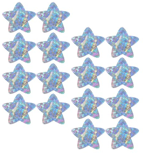 TOGEVAL Vendajes Adhesivos Impermeables Forma de Estrella en Pvc para Cuidado de Heridas, 20 Unidades Diseño de Dibujos Animados y Purpurina Color Aleatorio