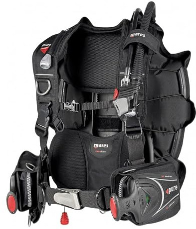 Mares Pure SLS BCD - Unisex Scuba Diving Underwater Buoyancy Compensator Device, Large