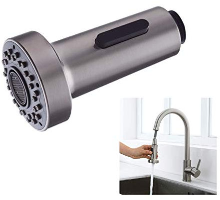 Douchette 2 Modes Tête Robinetd de Cuisine Douchette Remplacement, DouchetteTête de Robinet Universelle G1/2,Douchette pour Rétractable Mitigeur Cuisine (nickel brossé)