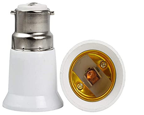 POCKETMAN B22 zu E27 Sockeladapter ES zu Bajonett BC Adapter Socket Converter, B22 zu E27 Socket Adapter, LED Lampen Socket Adapter Konverter