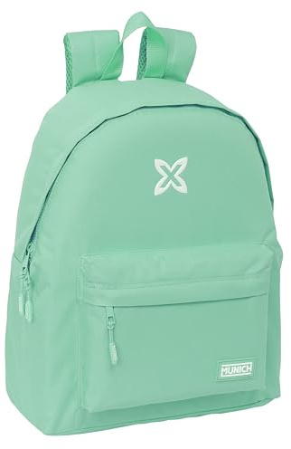safta Munich Basic - Day Pack per bambini, zaino per bambini, qualità e massima resistenza, comodo e versatile, 33 x 15 x 42 cm, colore turchese, turchese, Estándar, Casual