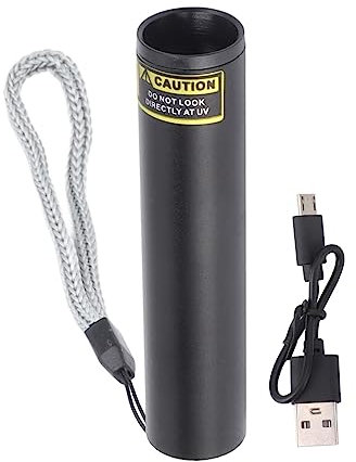MOUMOUTEN UV-Taschenlampe, Tragbare Wiederaufladbare USB-Taschenlampe Mit 365-nm-LED-Lichtquelle Zum Erkennen von Haustierurinflecken, Leckstellen Und Überprüfung Der Dokumentenechtheit