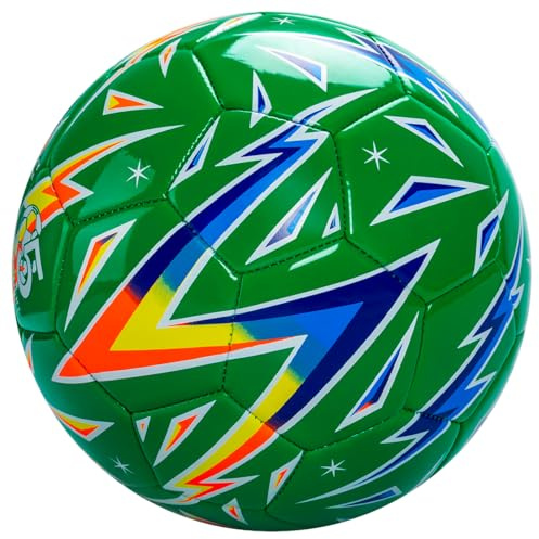 U&C Planet Training Fußball Größe 5 Soccer Ball Bälle Premium PVC Lederball für Training & Spiele bei jedem Wetter