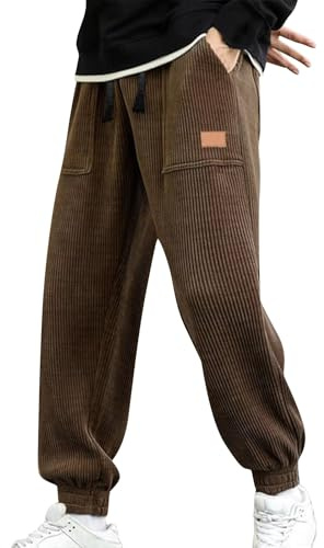 Pantalon Velours Homme Côtelé Pantalon Cargo Homme Casual Chic Pantalon De Travail Homme avec Poche Pantalon Randonnée Homme Outdoor Jogging Homme Taille Elastique Pantalons De Sport Homme