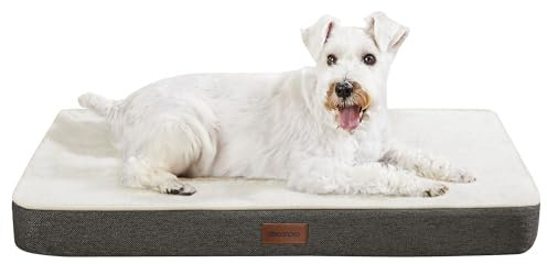 Deconovo Orthopädisches Hundebett – rutschfest & Waschbar – Flauschige Hundematte mit Abnehmbarem Bezug – Hundesofa für Gelenkschutz Hundekissen Grosse Hunde Hundebetten– 112x81x8cm, Dunkelgrau