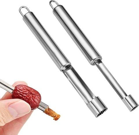 2 Stücke Apfelentkerner Apfelausstecher Edelstahl,Apfelkernausstecher,Klein Cutter Apfelstecher,Entkerner Apfel,Kerngehäuse Ausstecher Apfel