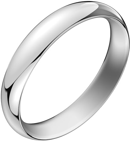 PWXWQV Men's and women's simple titanium steel metal ring for daily wear. Smooth surface, durable and hypoallergenic (10)