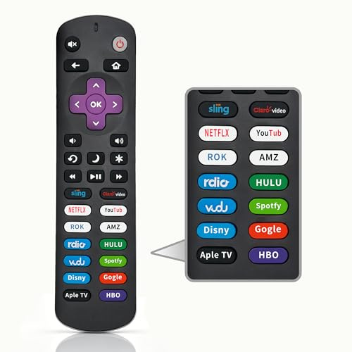 Replacement for Roku TV Remote, 14 APP Shortcuts, No Setup Required