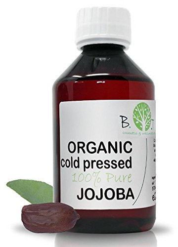 Öl für die Augenpartie, Gesicht und Haare, Bio-Jojobaöl - Unvergleichliche Vorteile, Feuchtigkeitsspendend, Wasserfester Make-up-Entferner, Stärkt das Haar, Anti-Akne-Lösung, Lippenbalsam- 250 ml