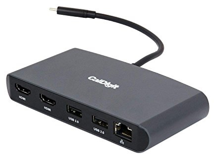 CalDigit Thunderbolt 3 Mini Dock (HDMI 2.0) - Portable, Bus Powered, 40Gbs, Dual 4K @ 60Hz, USB 3.0 & 2.0, GbE LAN. Compatible Thunderbolt 3 Mac and PC (Dual HDMI 2.0)