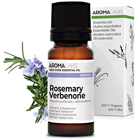 Romero Verbenona BIO (Rosmarinus officinalis - QT verbenona) - 10 mL - Aceite Esencial Quimiotipado y Certificado AB - Salud hepática - Aroma Labs