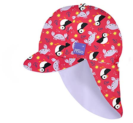 Bambino Mio, Casquette de Bain bébé réversible, Protection Solaire UPF40+, Couvre-Nuque intégré, Mignon, l-XL (1-2 Ans et +)