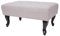 Mendler Ottomane Chesterfield, Sitzhocker Fußablage Hocker, wasserabweisend Stoff/Textil 39x77x47cm - Creme-beige