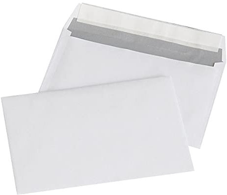 Briefumschläge Mit Silikonband OFFICE PRODUCTS HK C6 114x162mm 80gsm 1000St Weiß / / Typ-Mit Silikonband/Art-HK/Farbe-Weiß/Format-C6 / Flächengewicht (g/m2)-80 / Abmessungen (mm)-162x229