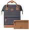CABAIA - Sac à Dos Adventurer Londres - Maxi 23L - Déperlant - Compartiment Ordinateur Portable 15-2 Poches - Certifié Vegan - Sac Voyage, Affaires, École pour Homme et Femme - Noir