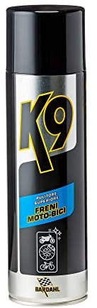 Bardahl K9 - Pulitore Superiore Freni Moto-Bici, Elimina i Rumori di Frenata, Sgrassatore per Dischi Freno e Frizione di Moto e Bici, Rimuove Grasso, Olio, Polvere e Sporco, 500 ml